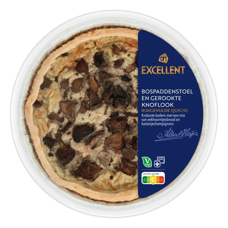 Excellent Quiche bospaddenstoel gerookte knoflook