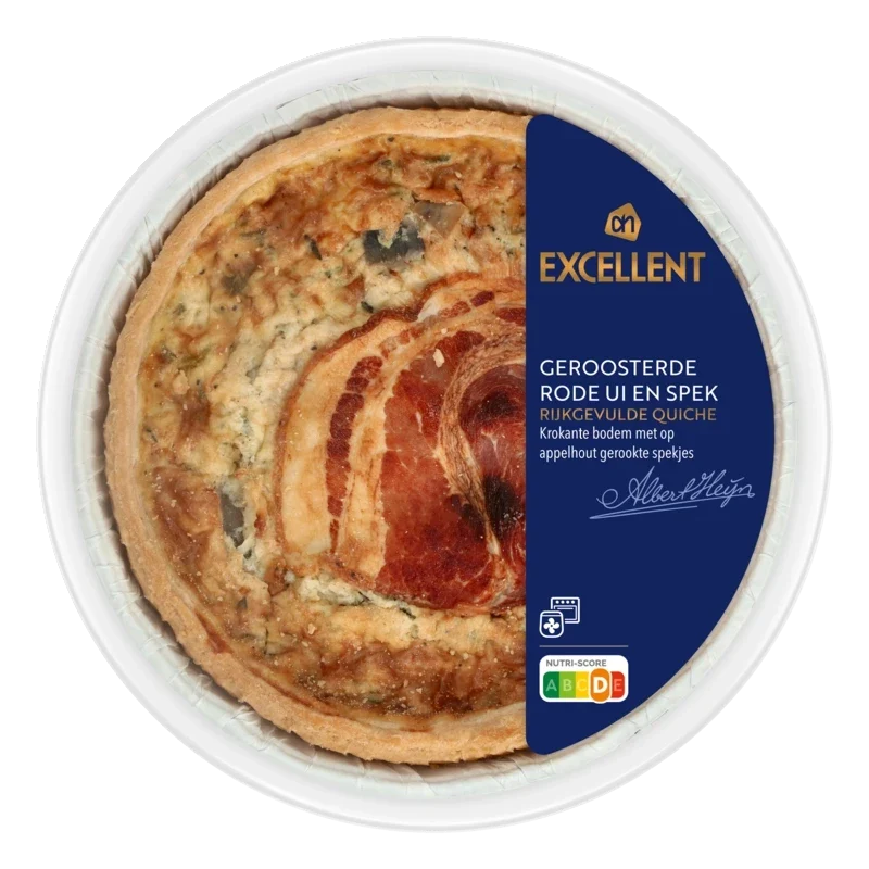 Excellent Quiche geroosterde rode ui met spek