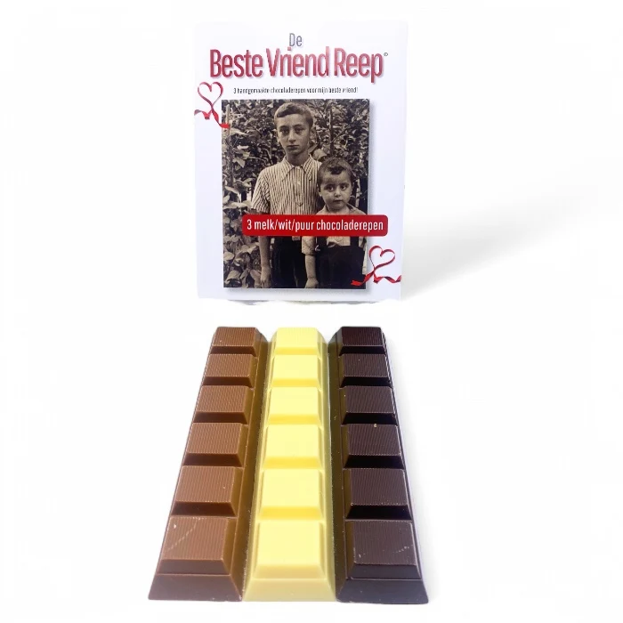Voor de Allerbeste Vriend Chocoladerepen – Retailset met 3 Smaken