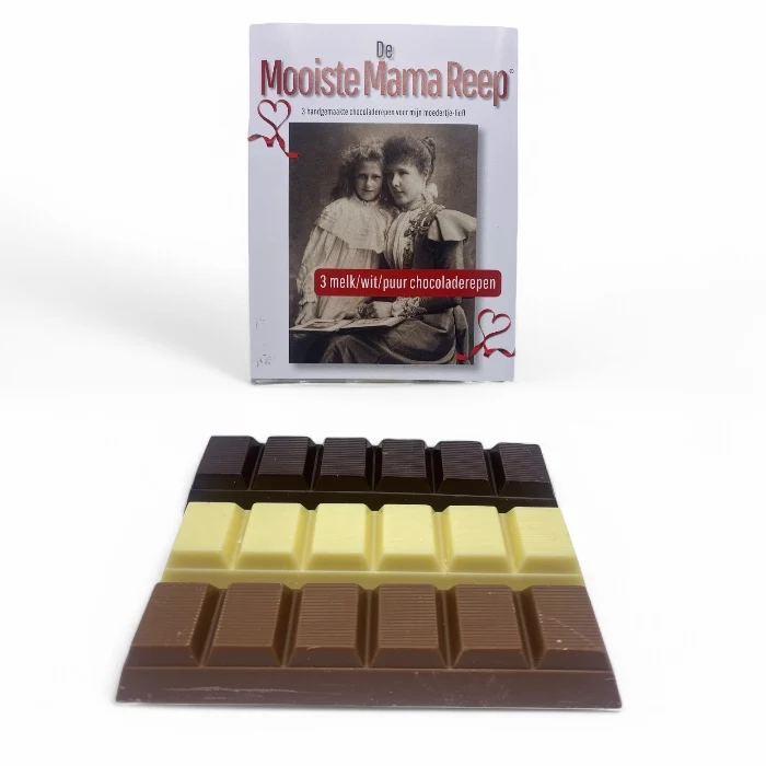 De Mooiste Mama Chocoladerepen – Retailset met 3 Smaken