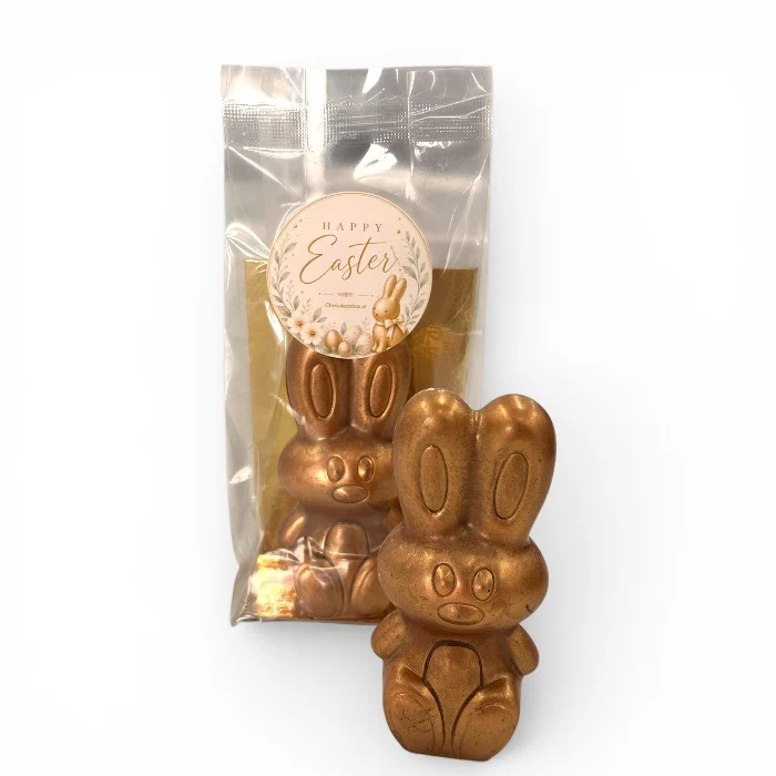 Chocolade Paashaasje met Salted Caramel vulling