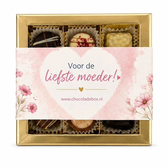 Moederdag Bonbons – Luxe doosje met 9 bonbons