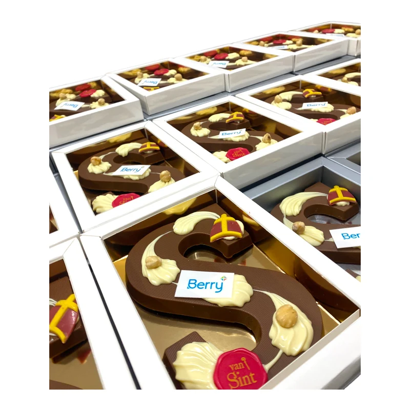 Luxe Chocoladeletter 225 Gram voor Bedrijven (A t/m Z)