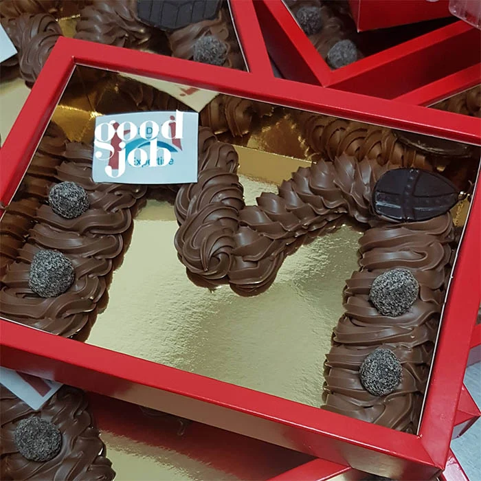 Premium Gespoten Roomchocoladeletter 200 Gram (A t/m Z en 0 t/m 9)