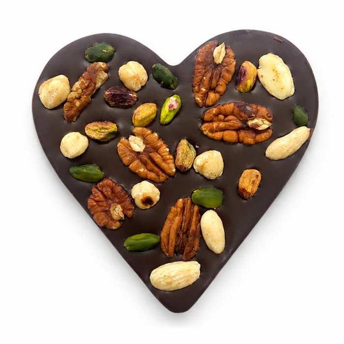 Chocoladehart Puur met Geroosterde Noten – 200 Gram