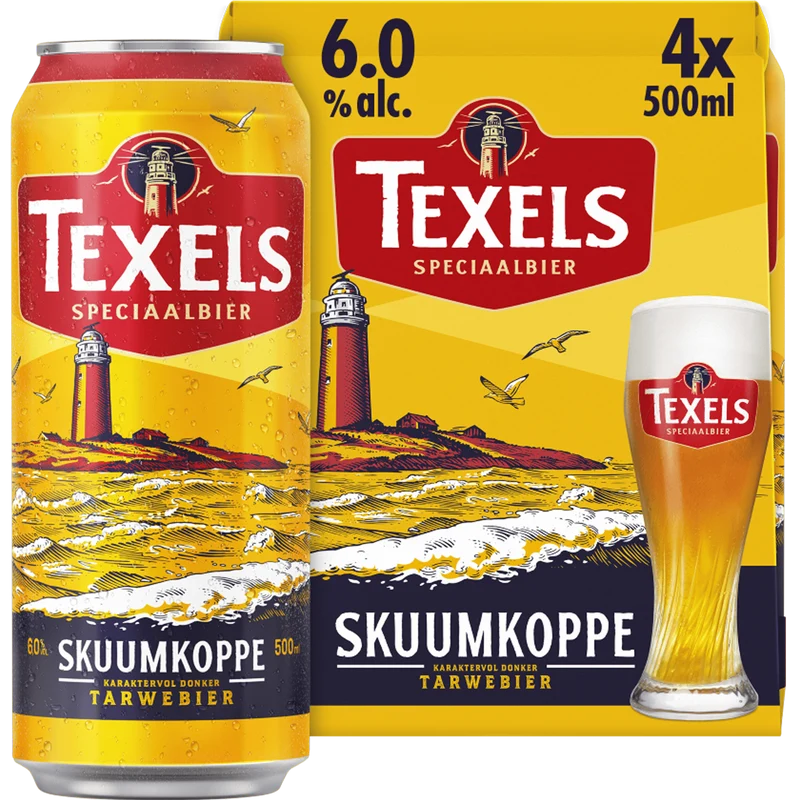 Texels Skuumkoppe bier blik