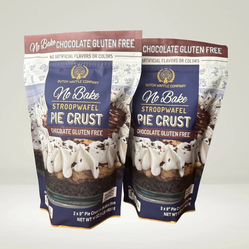 2 bags (4 pie crust) of Chocolate Gluten Free Stroopwafel Pie Crust | World's First