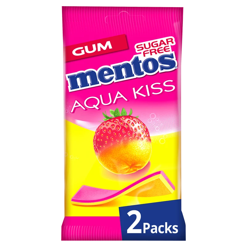 Mentos Aqua Kiss Strawberry - Mandarin 2-pack