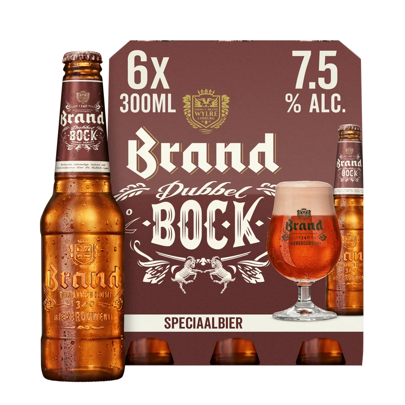 Brand Dubbelbock bier fles