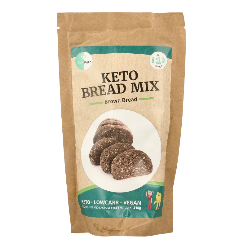 Go-Keto Brood bak mix bruin brood keto koolhydraatarm 245 gram