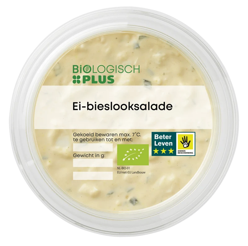 Biologisch Ei-bieslooksalade