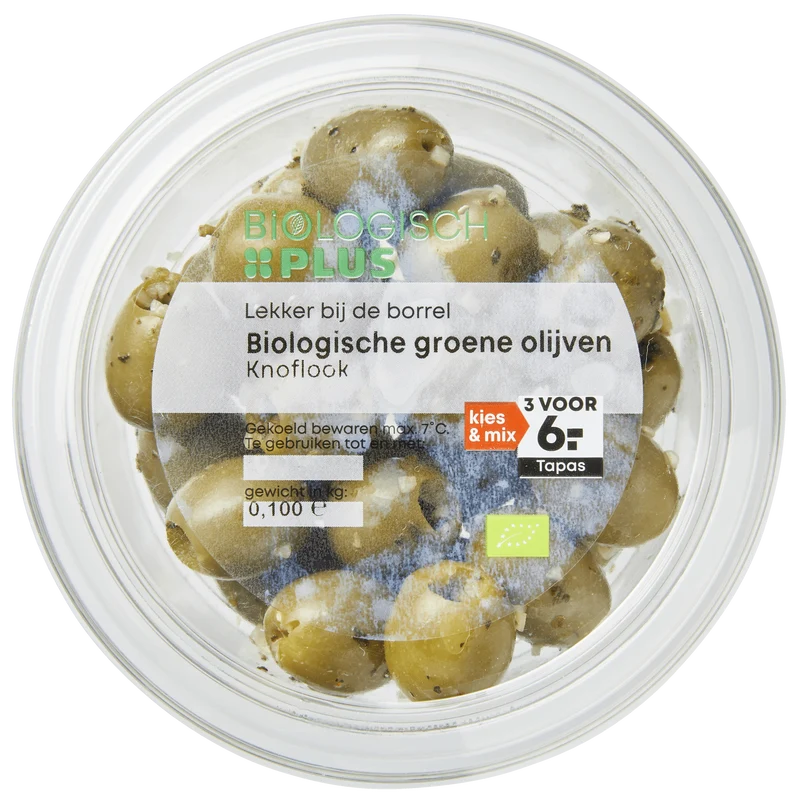 Biologisch Olijven knoflook biologisch