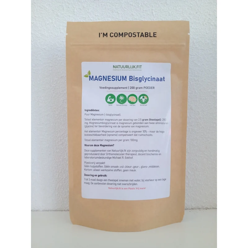 Natuurlijk.fit Magnesiumbisglycinaat poeder 200 gram