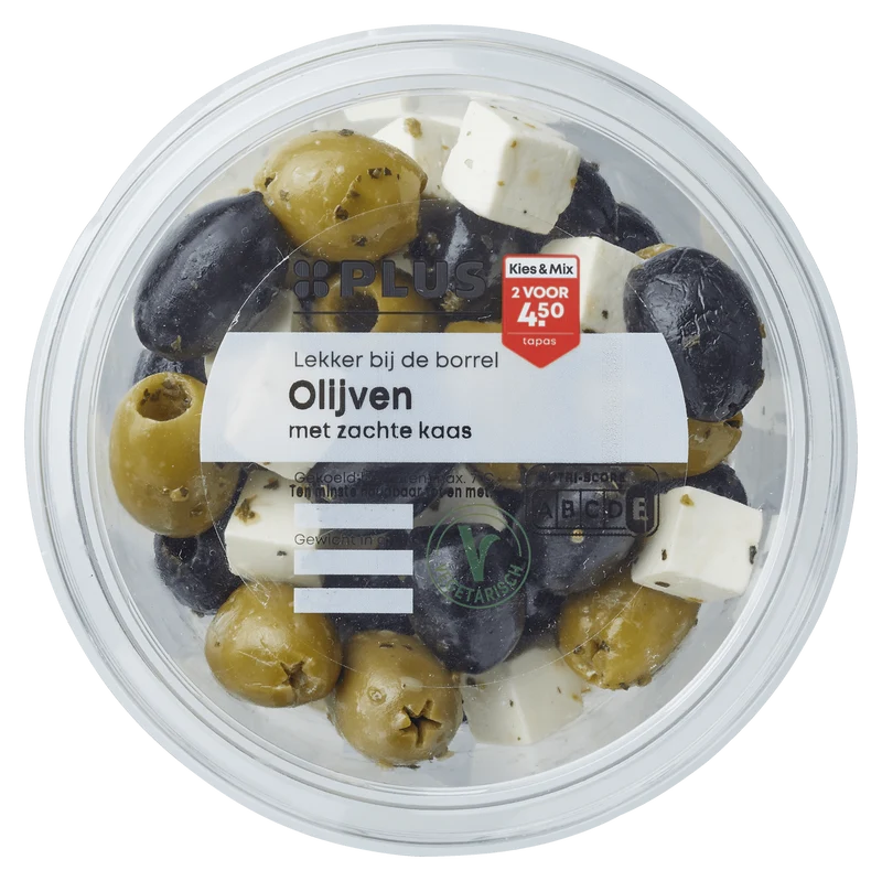 Olijven met zachte kaas