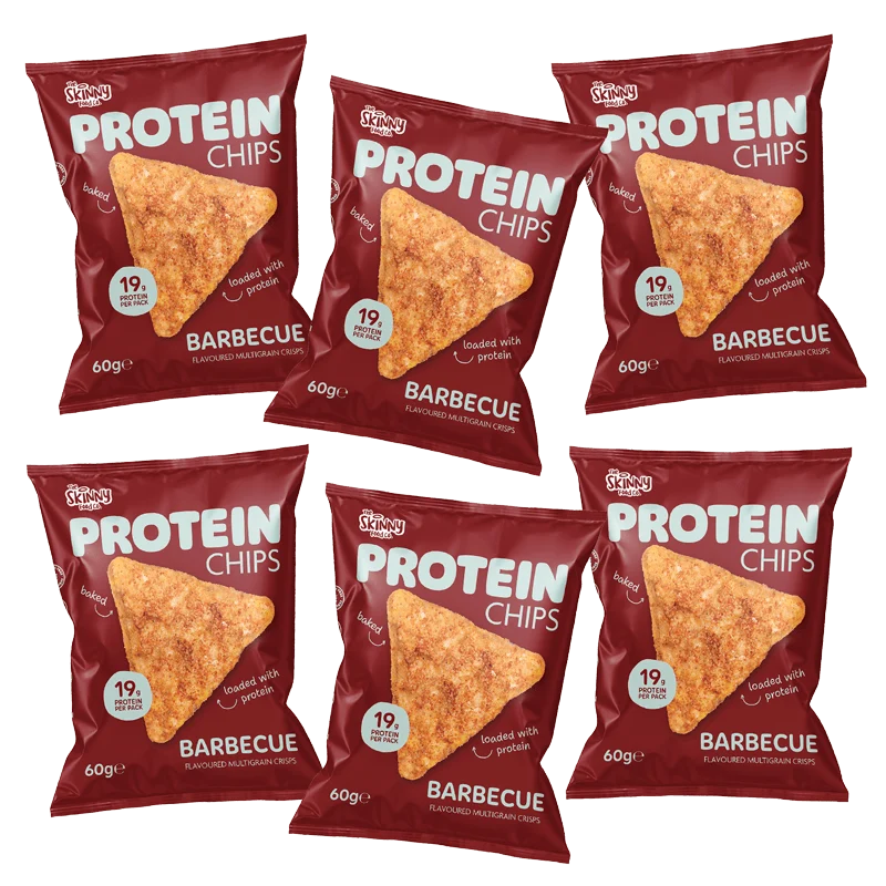 Skinny Protein Chips BBQ-smaak Multibuy 6 x 60 g (19 g eiwit per verpakking)