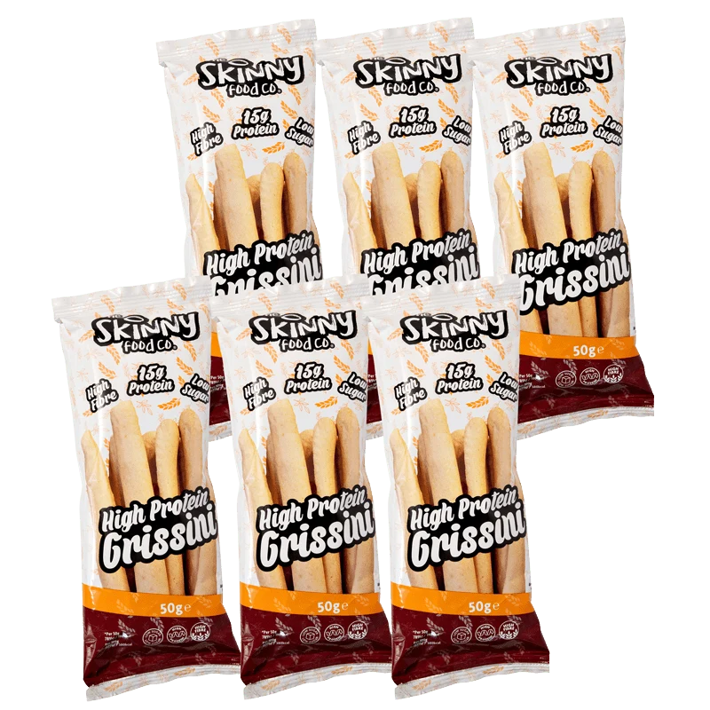 (Opruiming, Ten minste houdbaar tot: 26 april) Skinny High Protein Nature Grissini 50g x 6