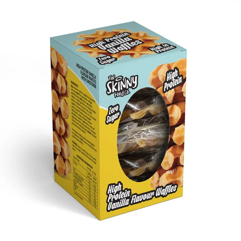 Slanke, eiwitrijke, suikervrije vanillewafels (30 g x 6) - 6 g eiwit per portie