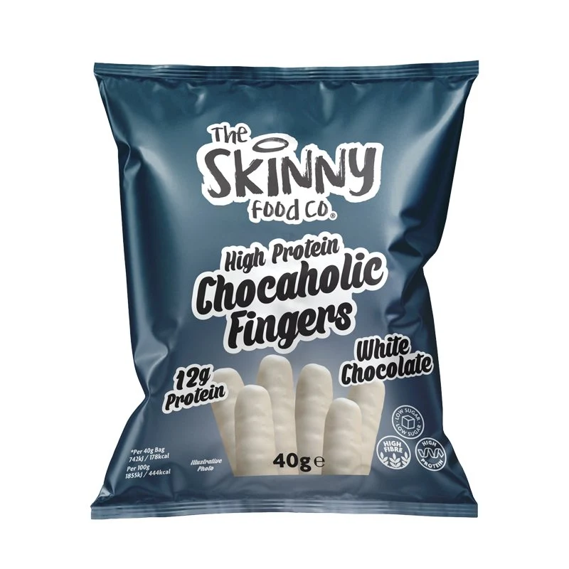 Skinny High Protein Chocaholic Witte Chocoladevingers 40g