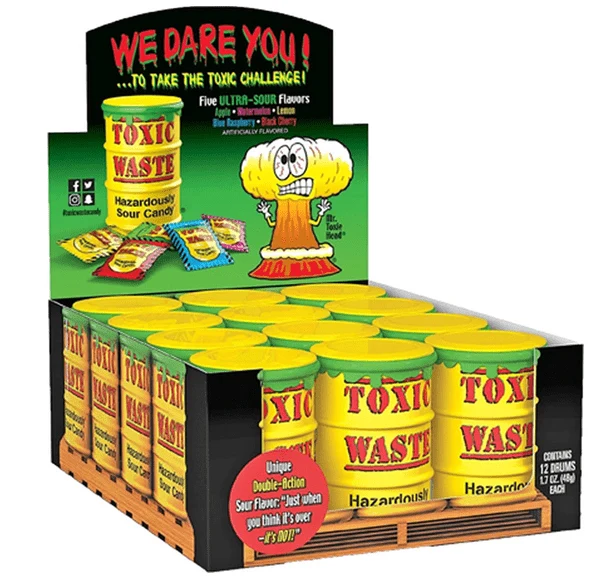 Toxic Waste Yellow Drum Bulk Value Box (12-pack)