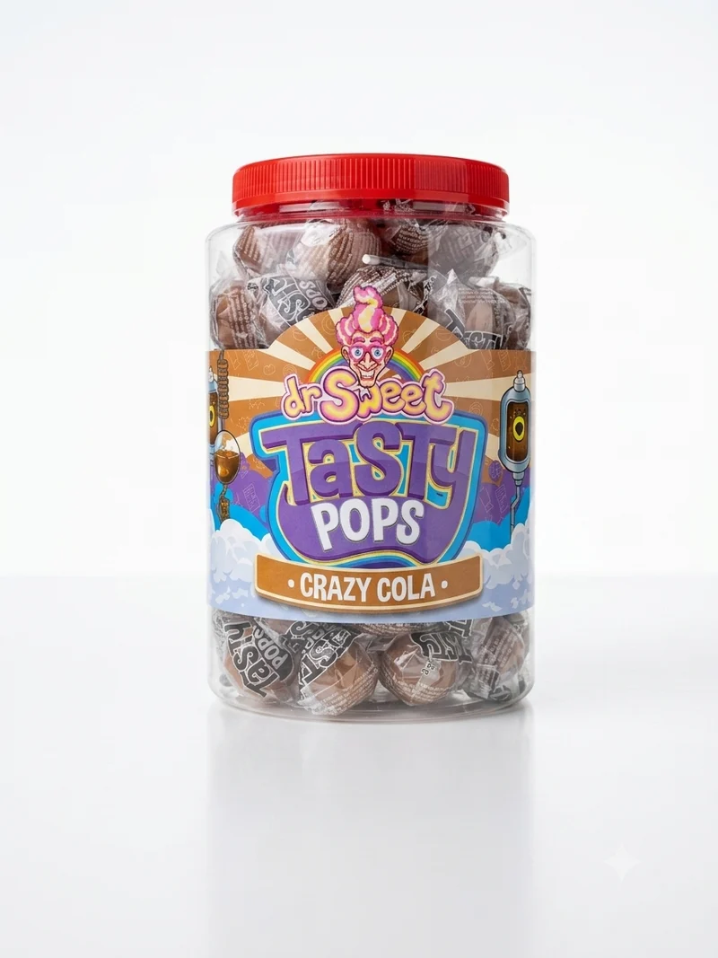 Dr. Sweet Tasty Pop Crazy Cola 70 stuks