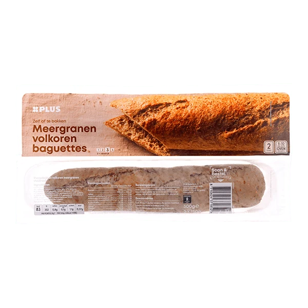 Baguettes volkoren meergranen 2 st