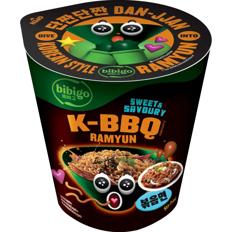 Bibigo K-BBQ ramyun sweet&savoury noodles cup