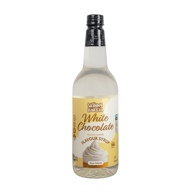 Skinny Barista Witte Chocolade Siroop - Suikervrije, Calorievrije Skinny Koffie - 1 Liter