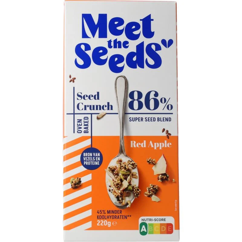 Meet the Seeds Seed Crunch Red Apple - krokante zadenmix bio 220 gram