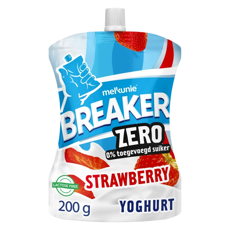 Melkunie Breaker zero aardbei Yoghurt