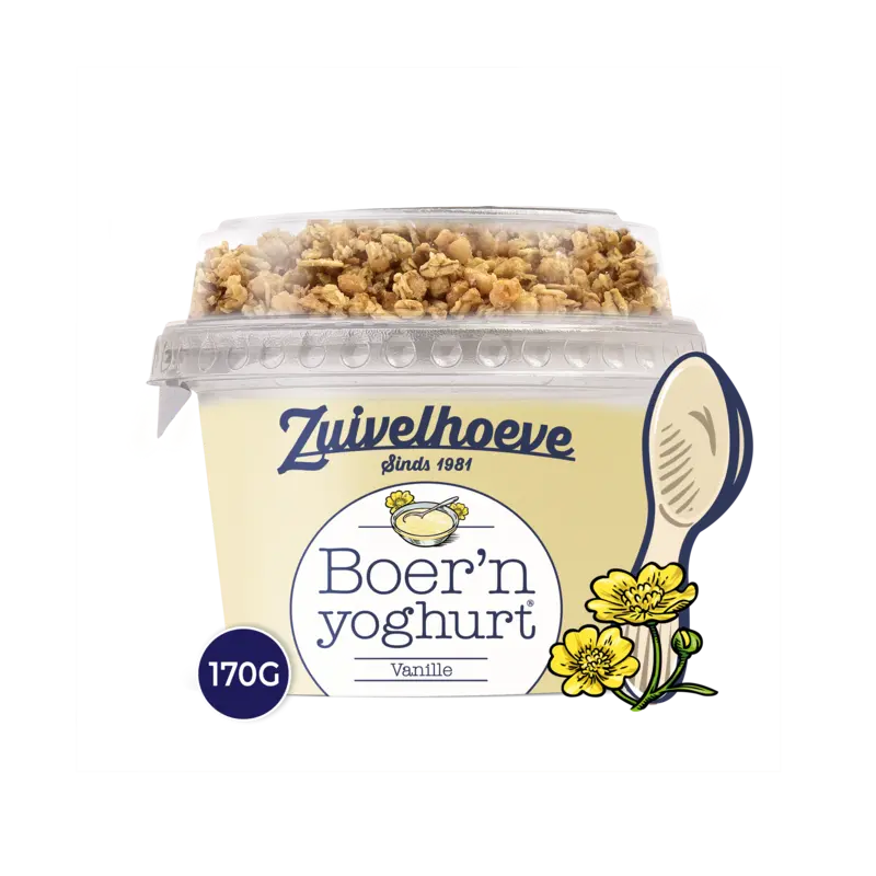 Zuivelhoeve Boer'n yoghurt vanille & muesli