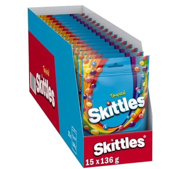 Skittles Tropical Bulk Value Box (15-pack)