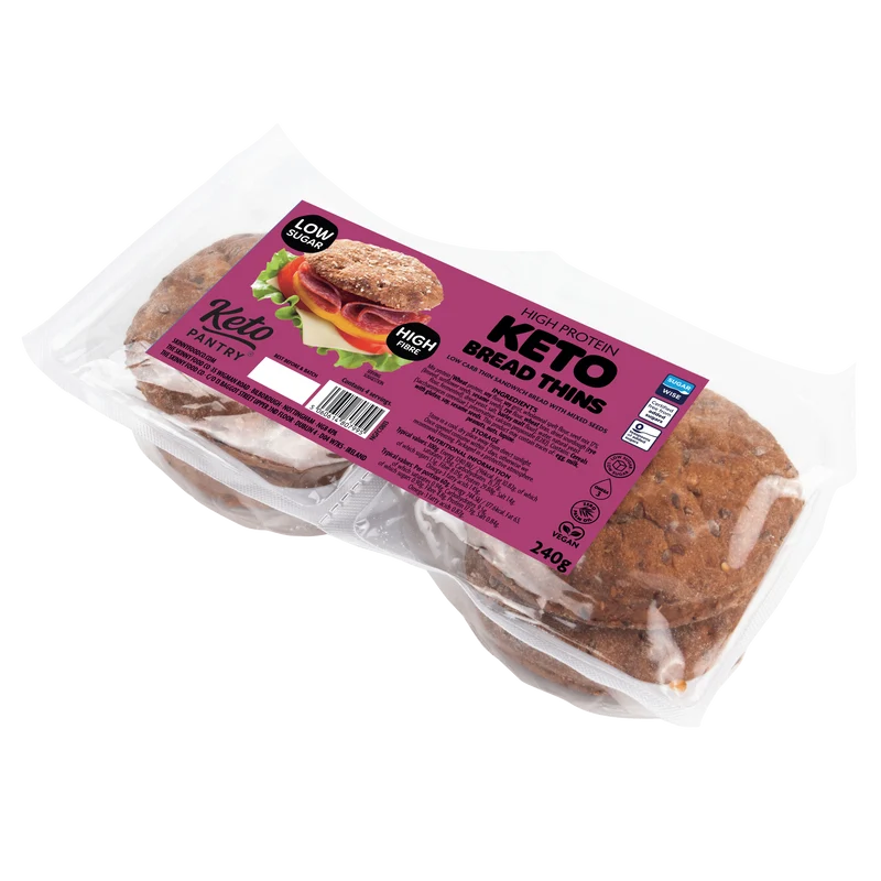 Keto Pantry High Protein Bread Bagel Thins - 17 g eiwit per bagel - 4 x 60 g