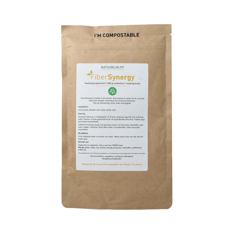 Natuurlijk.fit Fibersynergy boabab & acacia 200 gram