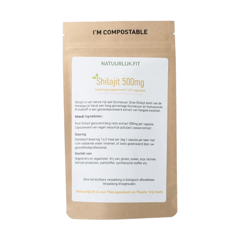 Natuurlijk.fit Shilajit 500 mg 60 vcaps