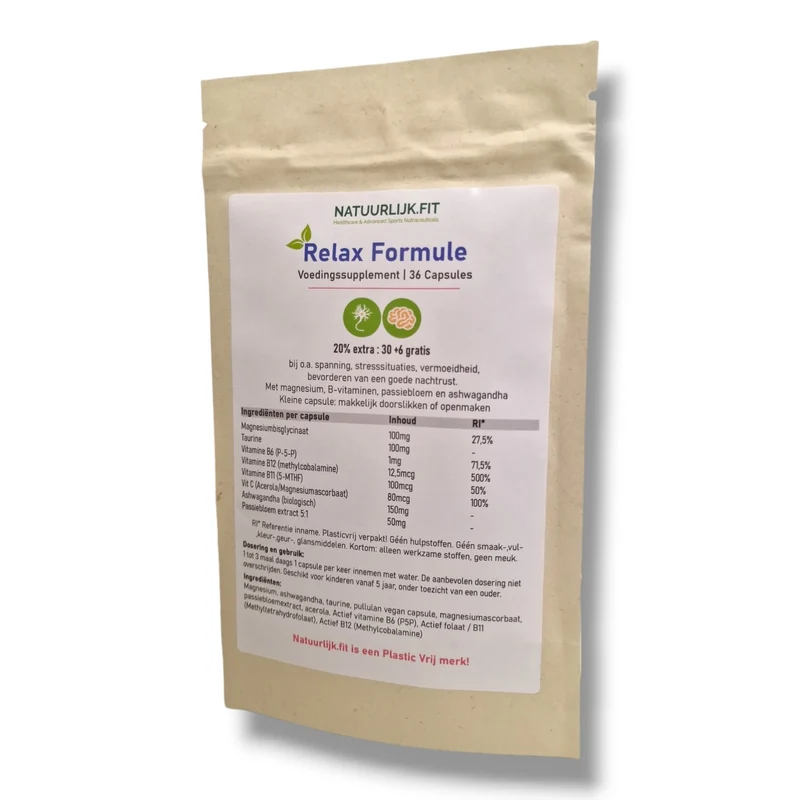 Natuurlijk.fit Relax formule 30+6 gratis 36 vcaps