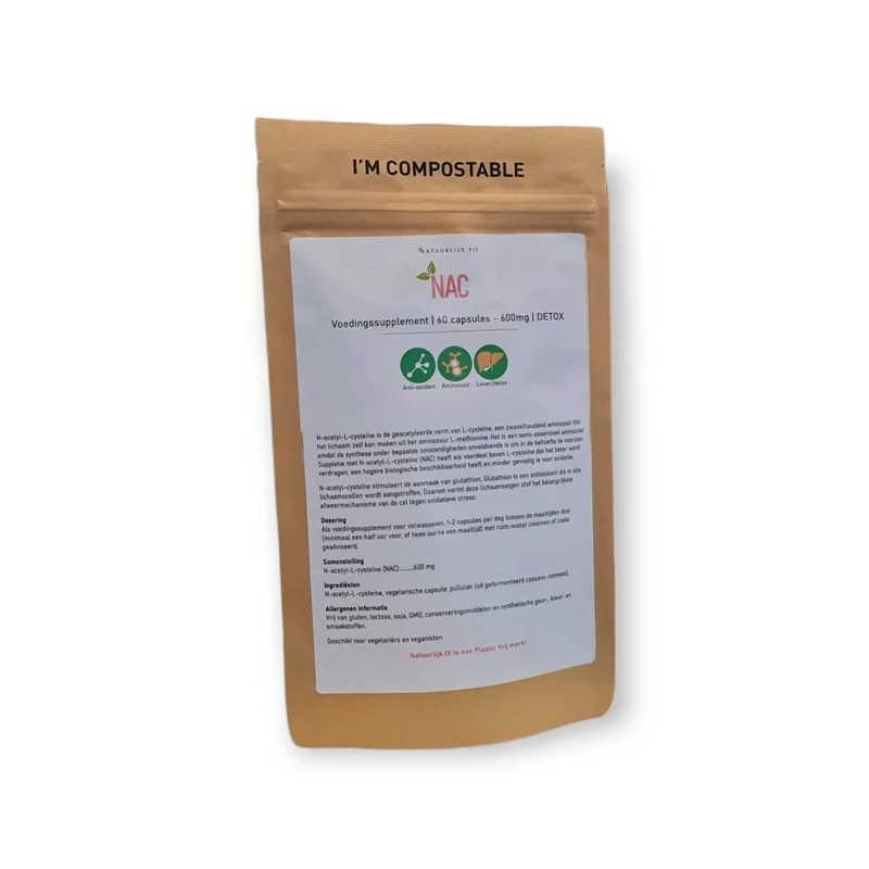 Natuurlijk.fit NAC 600 mg N-acetyl cysteine 60 vcaps
