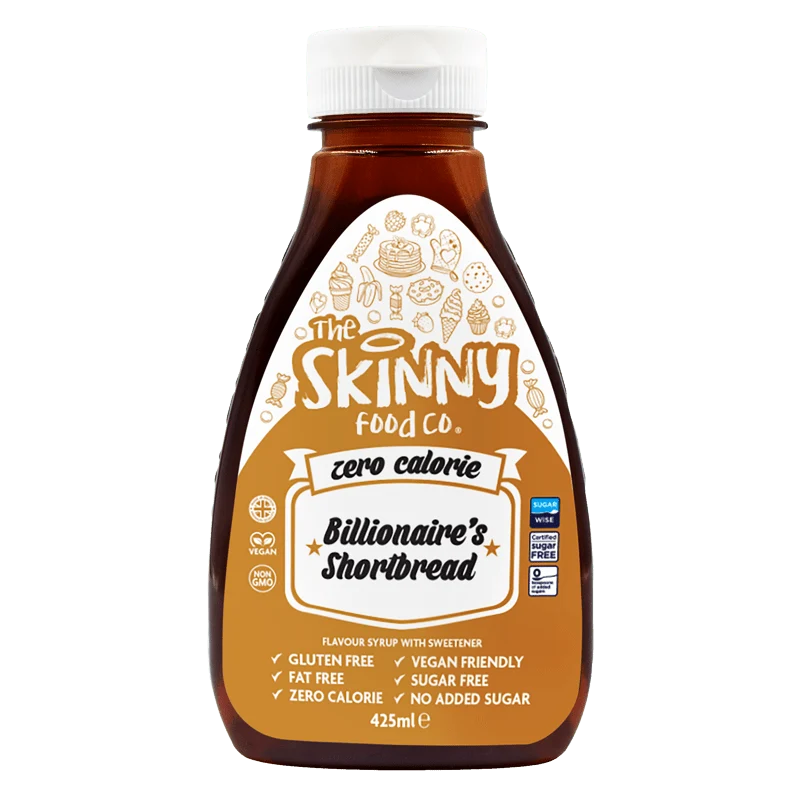 Billionaire Shortbread Smaak Zero Calorie Suikervrije Skinny Siroop - 425ml