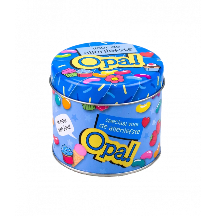 Gevulde Snoepblikjes - Opa en 250 Gram