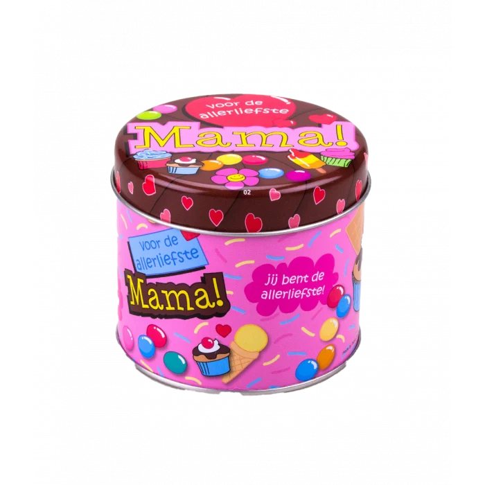 Gevulde Snoepblikjes - Mama en 250 Gram