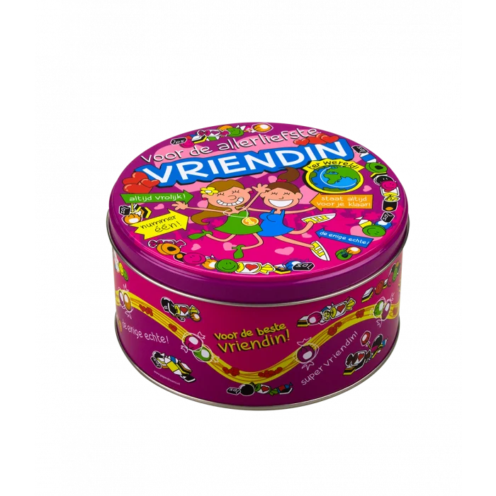 Gevulde Snoeptrommel Vriendin en 500 Gram