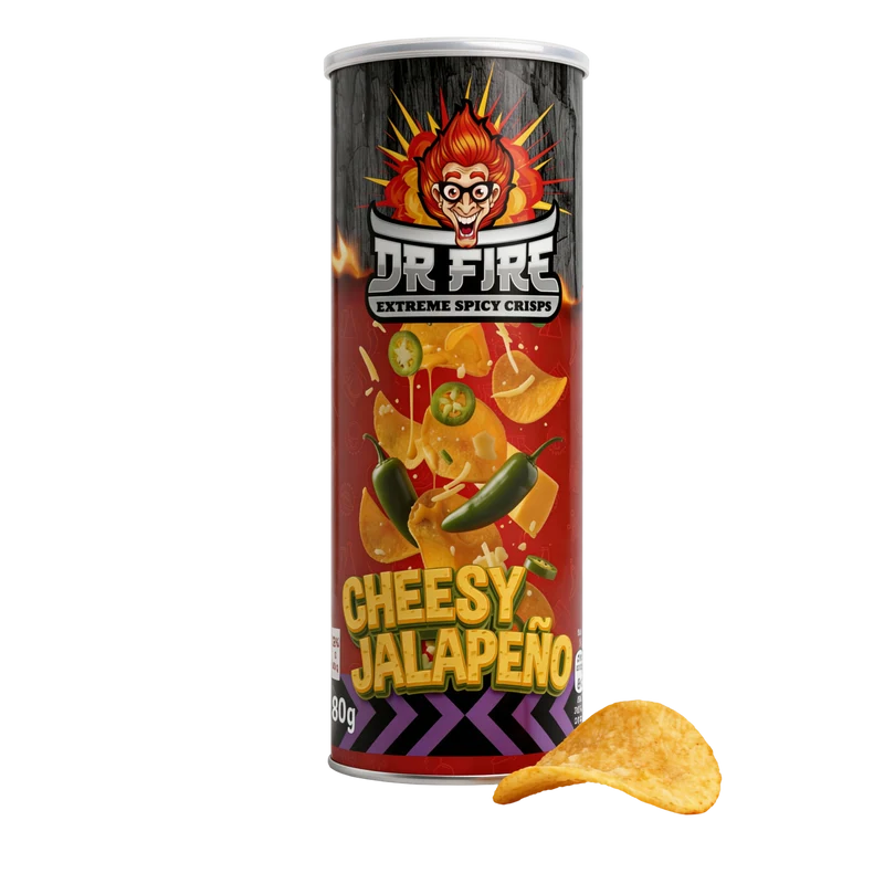 Dr. Fire Crisps Cheesy Jalapeno 80 gr.