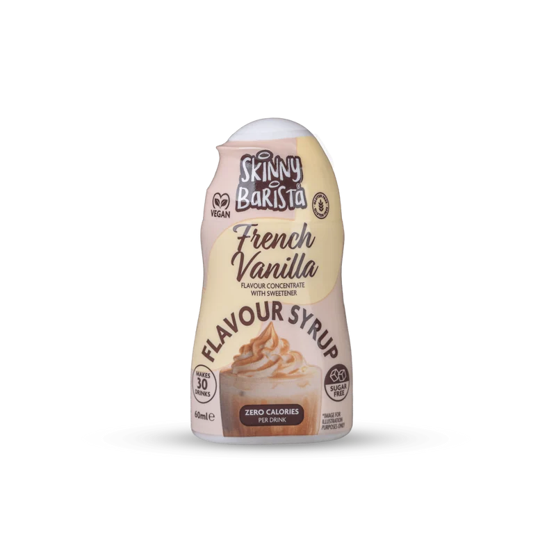 Skinny Barista Franse Vanille Smaak Shot Suikervrije Skinny Koffiesiroop - 60ml