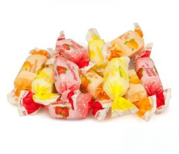 De Bron Fruitjuice Toffee Sugarfree 250 gram