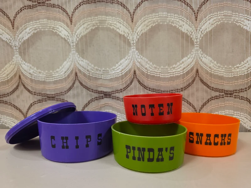 Kleurrijke snackbakjes set van 4