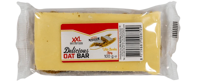 XXL Nutrition Delicious oat bar witte chocolade kers