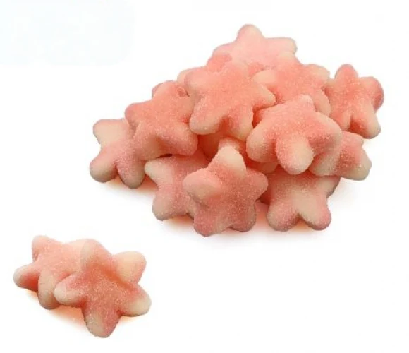 Dulce Plus Sugared Pink Twist Stars 250gram