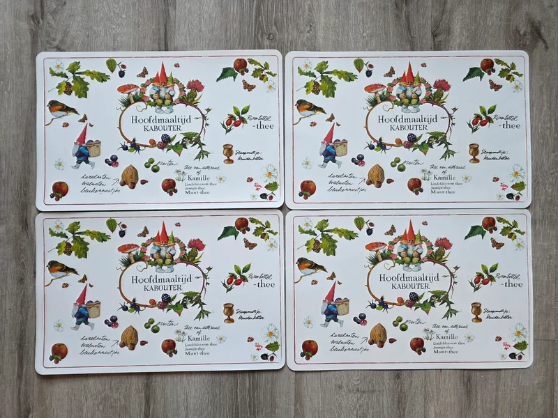 Vintage David de Kabouter placemats Rien Poortvliet