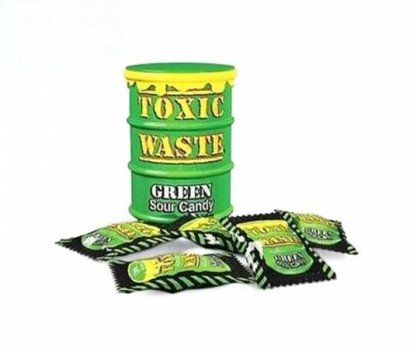 Toxic Waste Green Sour Candy Drum 42 gr