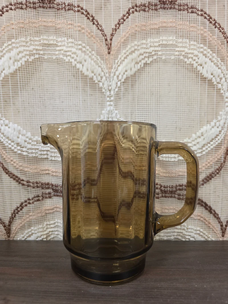 Vintage rookglas karaf van dik glas