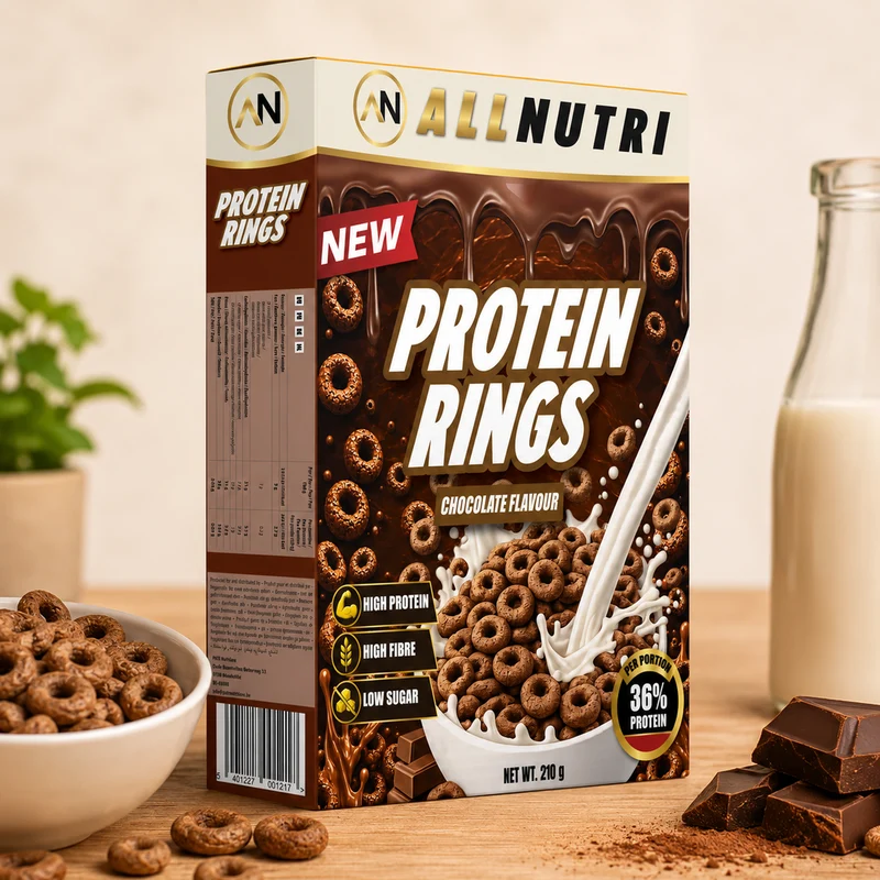 All Nutri Protein Rings Chocolade 210g